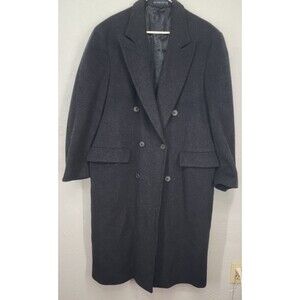 Bradley Jons Sz 40 | Gray Wool Cashmere Trench Coat Peacoat Double Breasted Dapp